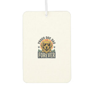 Désodorisant Pour Voiture Chemise de papa de chien Design Rétro Golden Retri
