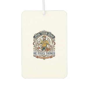 Désodorisant Pour Voiture Chemise de réparation de papa de jour de père Dema