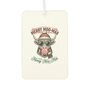 Désodorisant Pour Voiture Chemise de vache de Noël Mignonne Pun de vacances