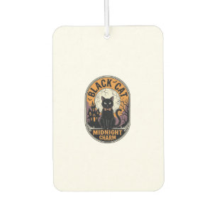 Désodorisant Pour Voiture Chemise Halloween Chat Noir Vintage Charme de Minu