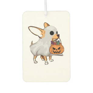 Désodorisant Pour Voiture Chemise Halloween Citrouille Fantôme Chihuahua