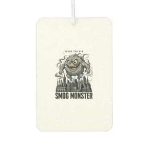 Désodorisant Pour Voiture Chemise Monstre de Smog Gravure Vintage Éco Averti