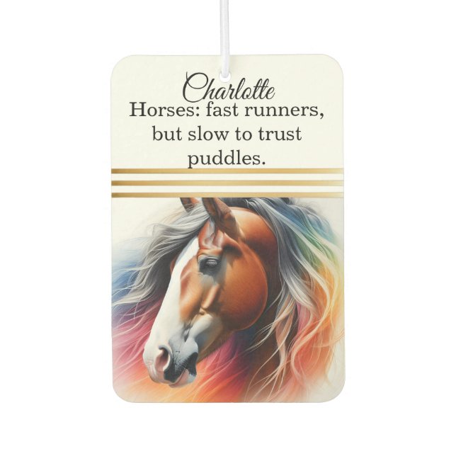 Désodorisant Pour Voiture Cheval à manches vibrantes (Devant)