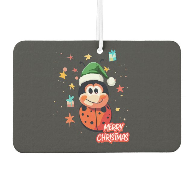 Désodorisant Pour Voiture Cheval de Noël Ladybug (Devant)