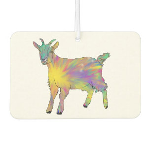 Désodorisant Pour Voiture Chèvre Colorful Funny Farm Baby Animal Art Humour