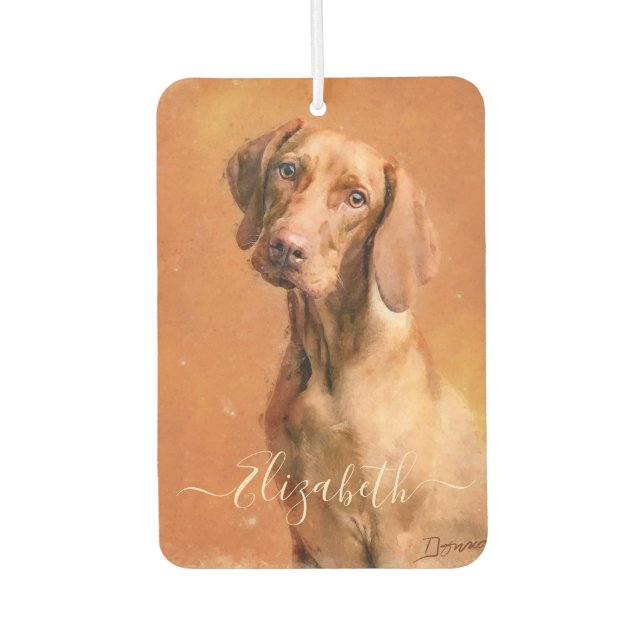 Désodorisant Pour Voiture Chien hongrois de Vizsla (Devant)