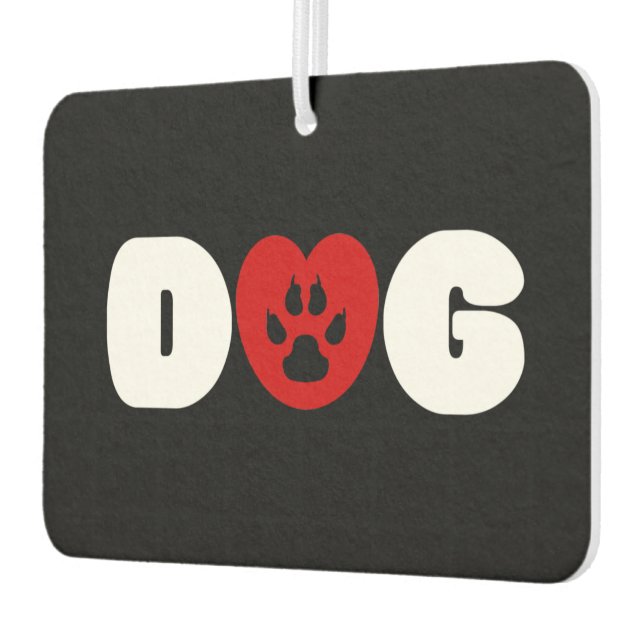 Désodorisant Pour Voiture Chien Love Heart Air Freshener (Gauche)