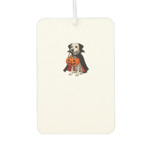 Désodorisant Pour Voiture Chien Vampire Dalmatien d'Halloween avec Panier de