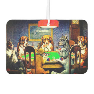 Désodorisant Pour Voiture Chiens amusants à jouer au poker