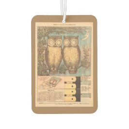 Désodorisant Pour Voiture Chouette vintage chou mignonne automne artisanal p