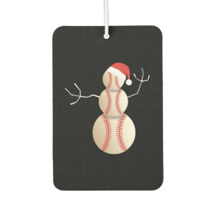 Désodorisant Pour Voiture Christmas Baseball Tshirt With Snowman Baseball