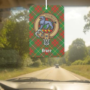 Désodorisant Pour Voiture Cimier du clan Bruce sur tartan de chasse