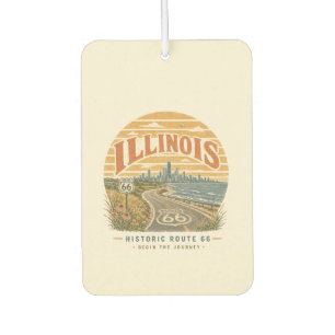 Désodorisant Pour Voiture Circuit personnalisé de l'Illinois Route 66
