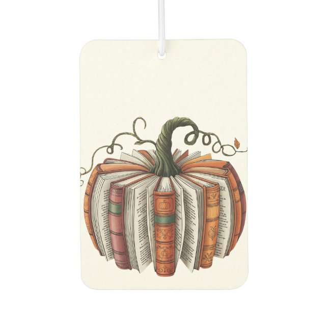Désodorisant Pour Voiture Citrouille d'automne livre d'amour livre d'Hallowe (Devant)