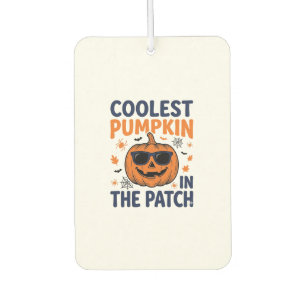 Désodorisant Pour Voiture Citrouille la plus cool du patch Halloween Shirt_1