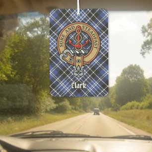 Désodorisant Pour Voiture Clan Clark Crest sur Tartan