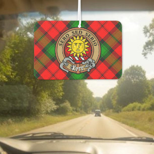 Désodorisant Pour Voiture Clan Kerr Crest sur Tartan