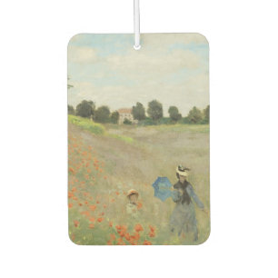 Désodorisant Pour Voiture Claude Monet Le Champ de coquelicots près d'Argent