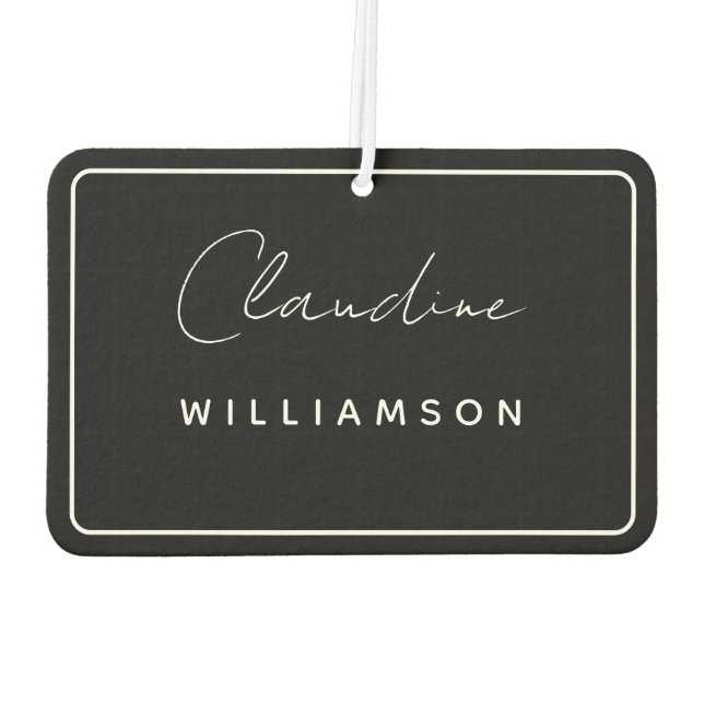 Désodorisant Pour Voiture Claudine noire et blanche Williamson (Dos)