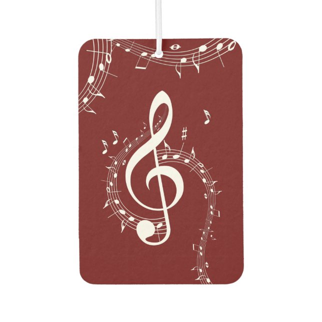 Désodorisant Pour Voiture Climacic G Clef Music Rouge (Devant)