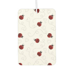 Désodorisant Pour Voiture Coccinelle Rouge Coléoptère Insecte Amoureux Cœurs