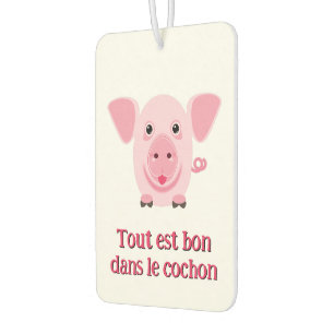 Désodorisant Pour Voiture Cochon mignon d'un proverbe français