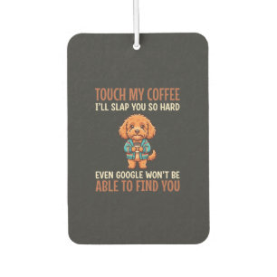 Désodorisant Pour Voiture Cockapoo Amoureux de Café Drôle