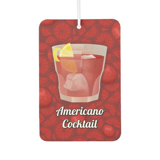 Désodorisant Pour Voiture cocktail Americano (Devant)