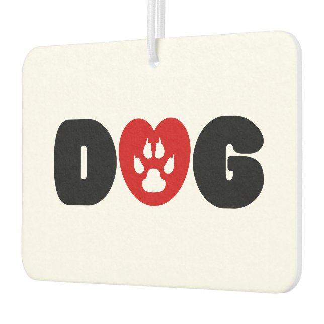 Désodorisant Pour Voiture Coeur d'amour de chien (Gauche)