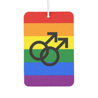 Désodorisant Pour Voiture Coeur gay pride