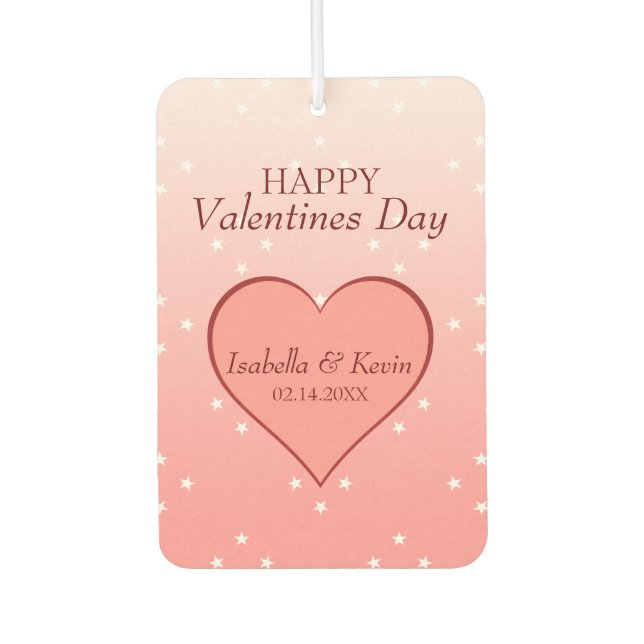 Désodorisant Pour Voiture Coeurs Valentines (Devant)