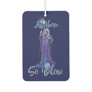 Désodorisant Pour Voiture "Comme ci-dessous" Crone Moon Goddess Pagan Art