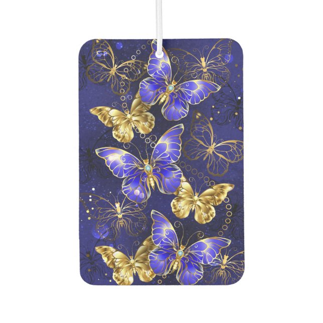 Désodorisant Pour Voiture Composition avec papillons Sapphire (Devant)