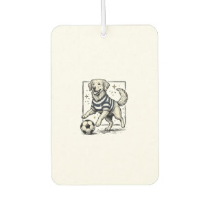 Désodorisant Pour Voiture Conception de chemise de gravure de chien de footb