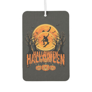 Désodorisant Pour Voiture Conception de Lune de Skateboard Halloween Hallowe