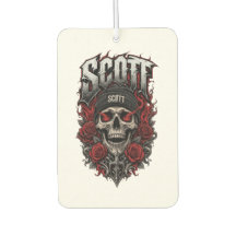 Conception de nom personnalisé Scott Gothic Skull