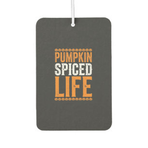 Désodorisant Pour Voiture Conception de typographie Halloween Pumpkin Spiced