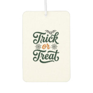 Désodorisant Pour Voiture Conception de typographie Halloween Trick Or Treat