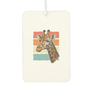 Désodorisant Pour Voiture Conception vectorielle de tête de girafe rétro vin