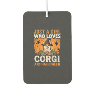 Désodorisant Pour Voiture Corgi Halloween Sorcière Fille Horreur Vintage