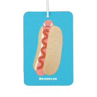 Curieux hot dog Weiner dessin animé