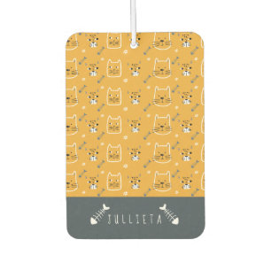 Désodorisant Pour Voiture Cute chats personnalisés Motif moderne