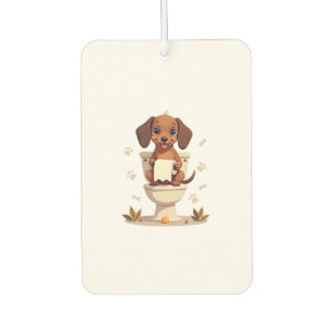Désodorisant Pour Voiture Dachshund Mignon de Style Rétro sur Toilettes Dess