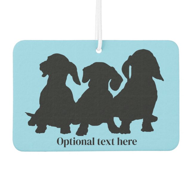 Désodorisant Pour Voiture Dachshund Silhouette  (Devant)