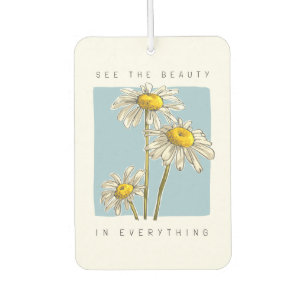 Désodorisant Pour Voiture Daisy Flowers Beauté Slogan