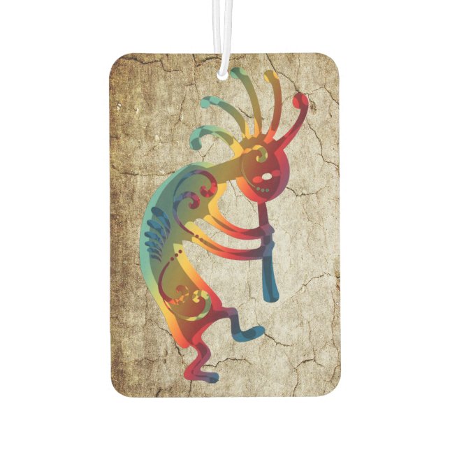 Désodorisant Pour Voiture Décor KOKOPELLI + vos idées & texte (Dos)