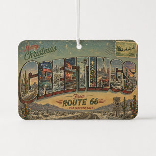 Désodorisant Pour Voiture Décoration de voiture en pin de Noël Route 66