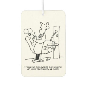 Désodorisant Pour Voiture Dentiste traitant un patient Cartoon