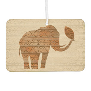Désodorisant Pour Voiture Design d'art tribal des éléphants