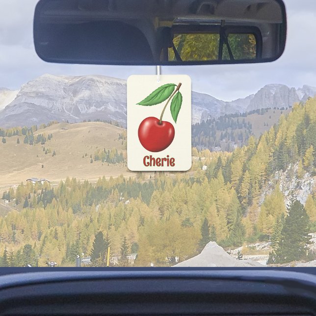 Désodorisant Pour Voiture Design de cerisier rouge personnalisé (Big Red Cherry Design Personalized Car or Home Air Freshener)